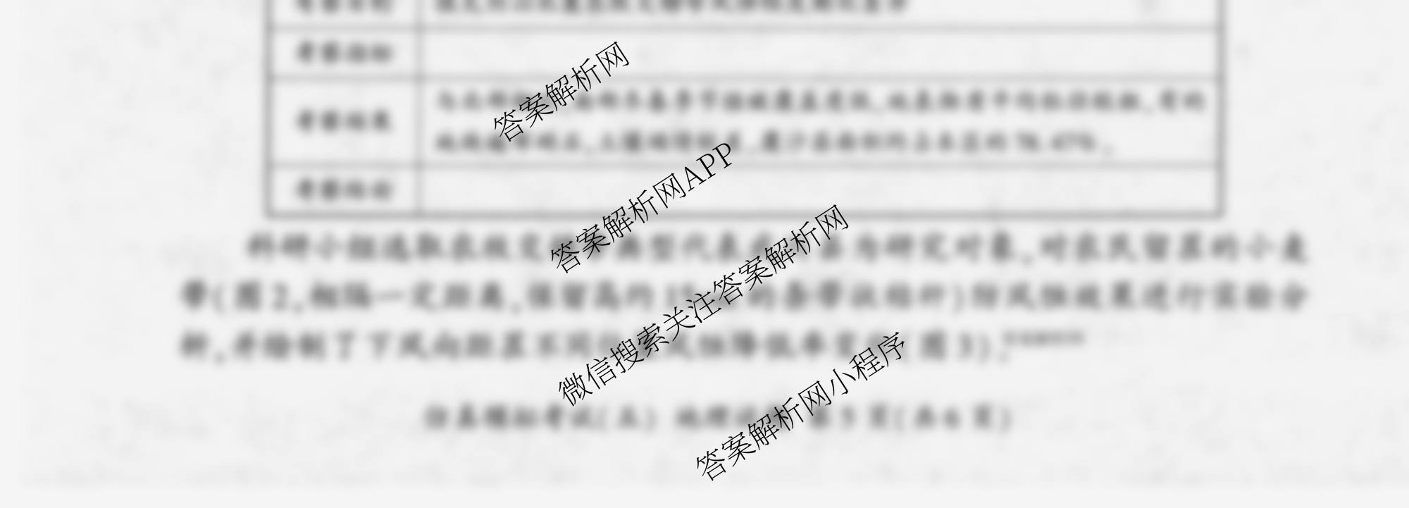 百师联盟2026届高三仿真模拟考试(五)（31科全）地理试题