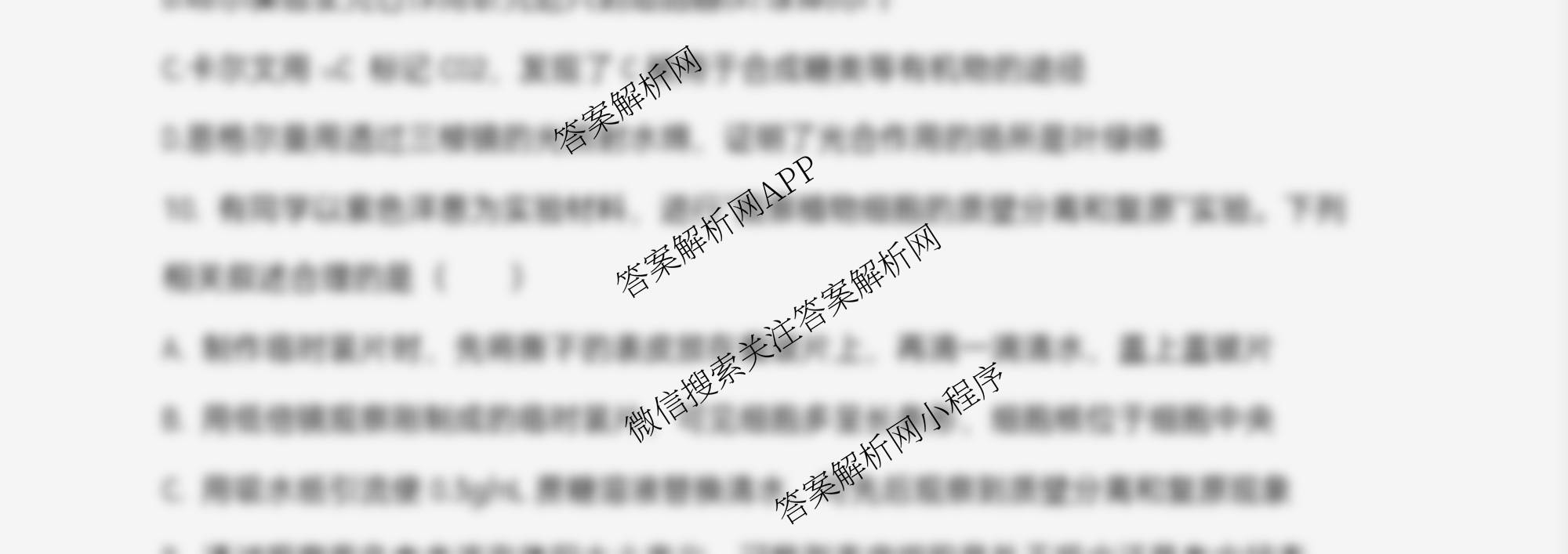 江苏省盐城市2025~2026学年度第一学期联盟校第一次联考高三年级: 含化学 历史 物理试卷解析生物试题