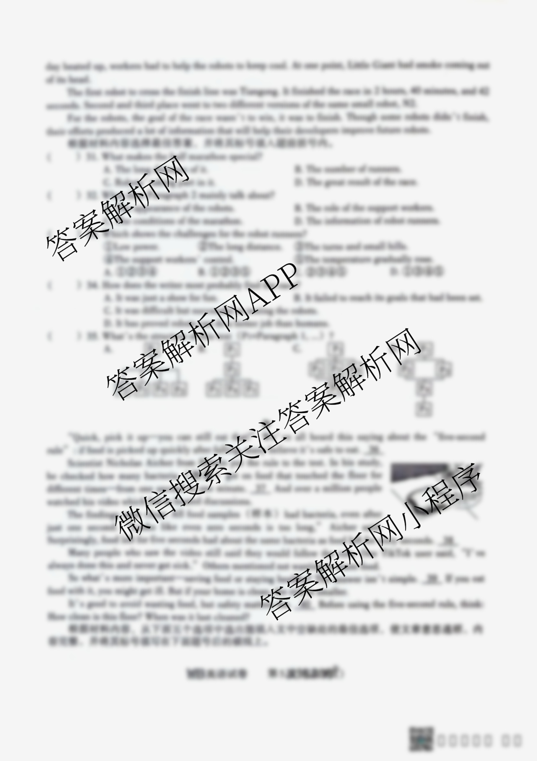 2025年文博志鸿河南省中招联考模拟卷各科答案及试卷(已更新物理、英语、语文等7份)英语试题