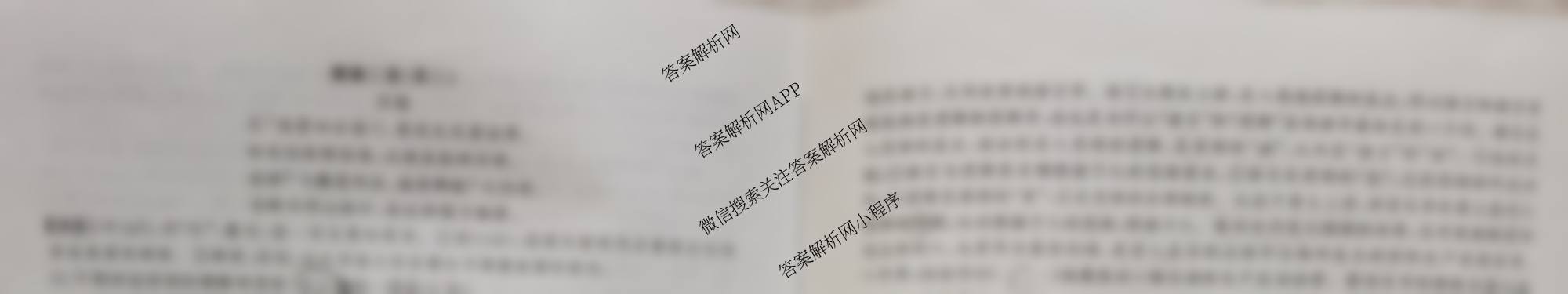 百师联盟2025-2026学年高三年级全真模拟测试卷（9科全）语文试题