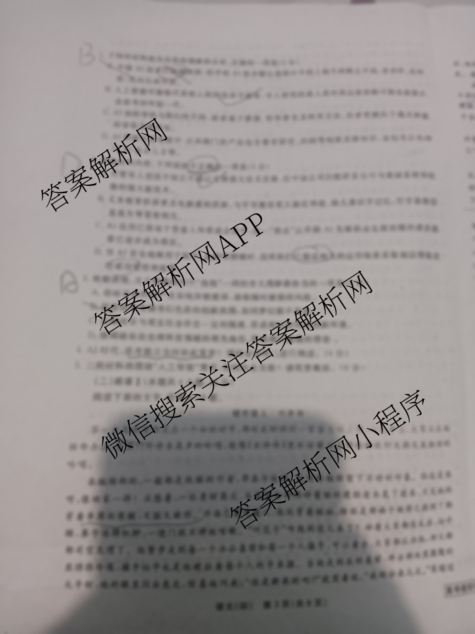 衡水名师卷高考模拟调研卷 2026年普通高等学校招生全国统一考试模拟试题(四)4试卷及答案汇总（含物理 政治 化学等）语文试题