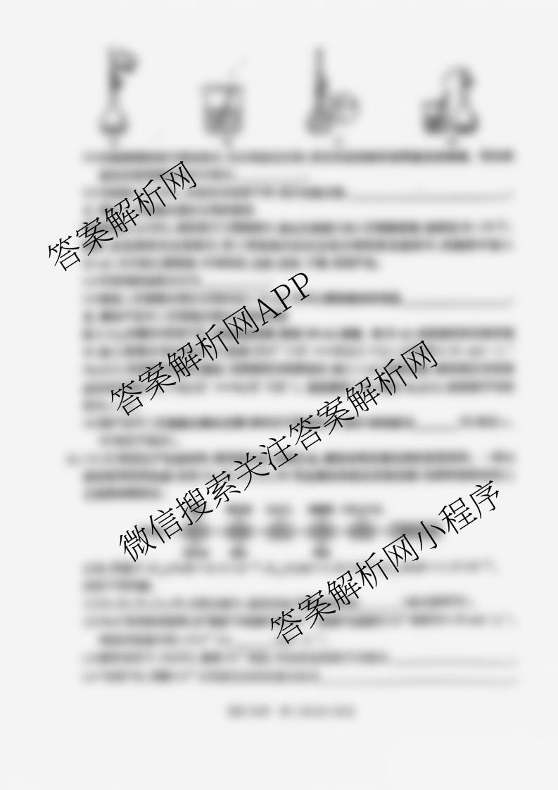 广西2024-2025学年上学期高三11月联考(11.20-21)（含化学 政治 语文等）化学试题