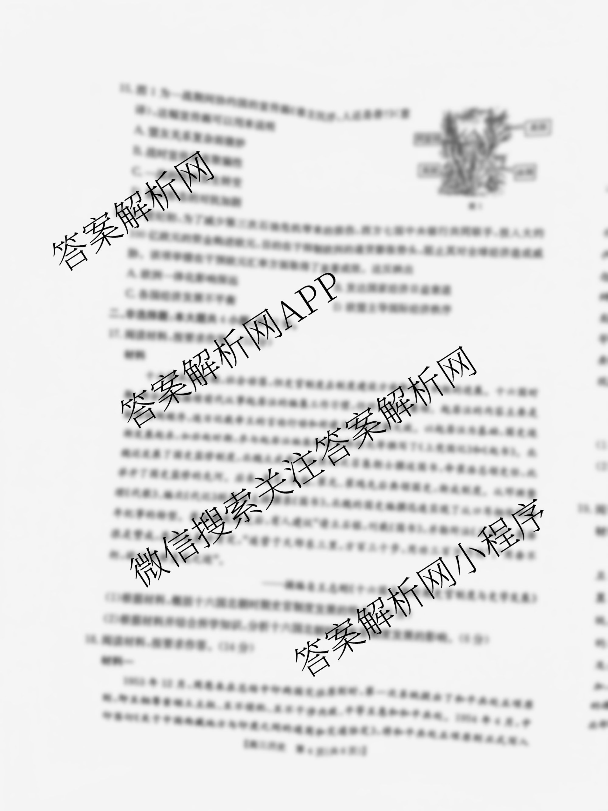 贵州省2026届高三10月联考(10.29)(含历史 语文 政治等)历史试题 贵州省2026届高三10月联考(10.29)(含历史 语文 政治等)历史试题