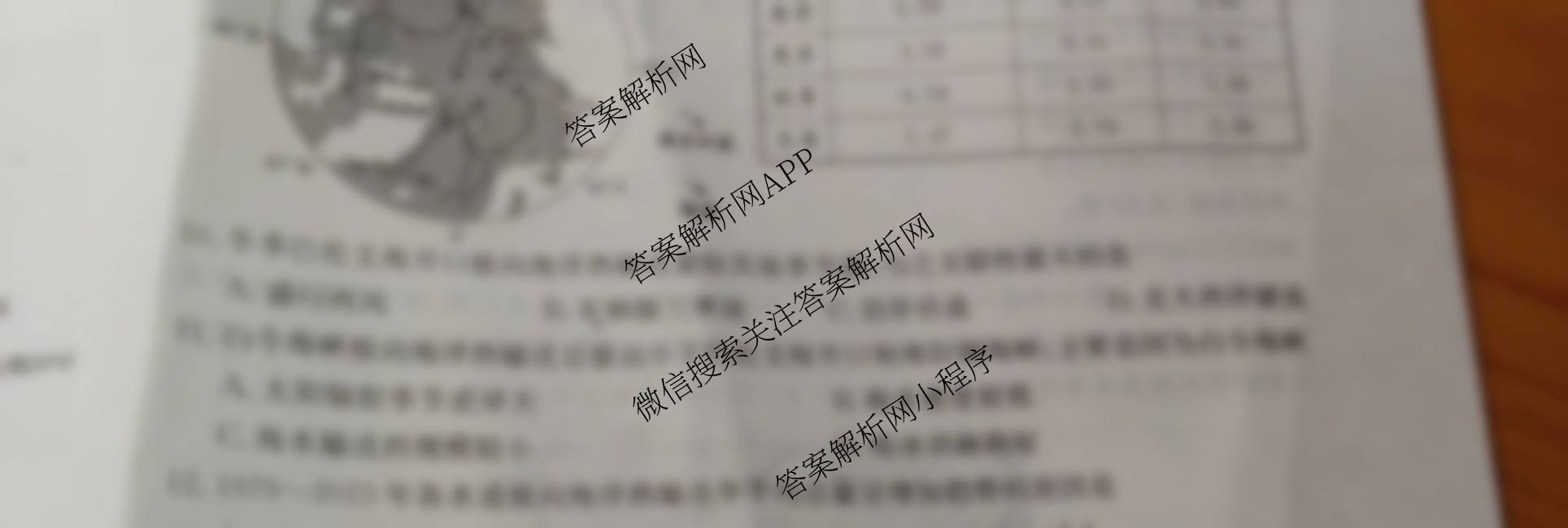 2026年全国高考冲刺压轴卷(六)6试卷及答案汇总（含地理(湖南) 政治(河南) 生物(湖北)等）地理试题