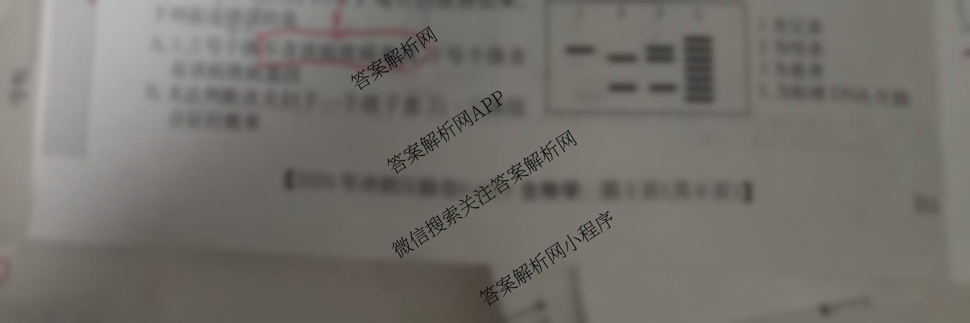 2026年全国高考冲刺压轴卷(一)1试卷及答案汇总: 含历史(四川)、生物(B1)、生物(湖北)试卷解析生物试题